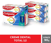 Creme Dental Para Branqueamento Colgate Total 12 Whitening & Advanced Fresh 90g na Amazon