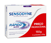 Creme Dental Sensodyne Rápido Alívio Leve 3 e Pague 2, 50g cada na Amazon