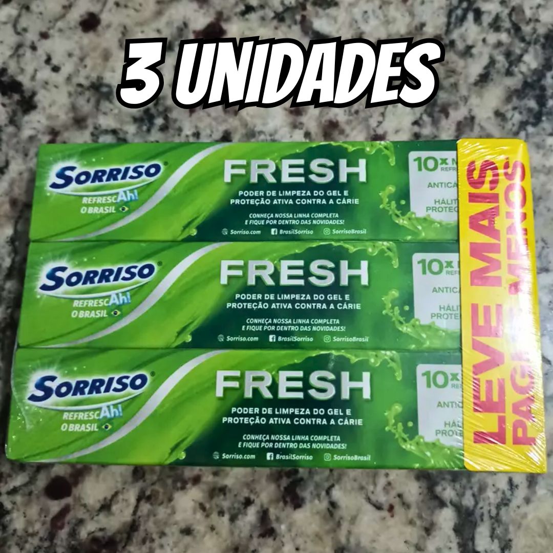 Creme Dental Sorriso Fresh Hortelã Explosion 90g Promo 3 un na Amazon