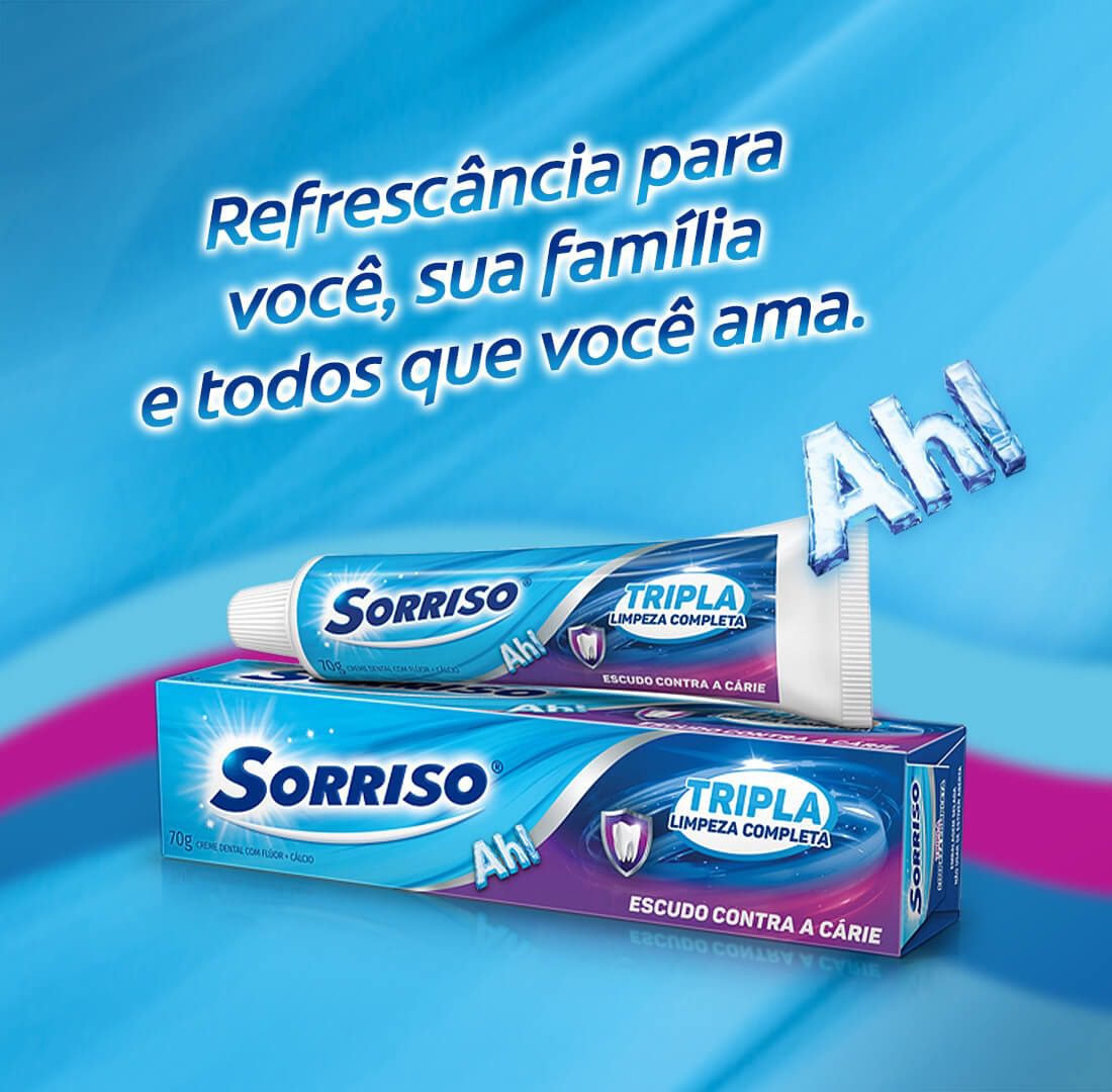 Creme Dental Sorriso Tripla Limpeza Completa 70g na Amazon