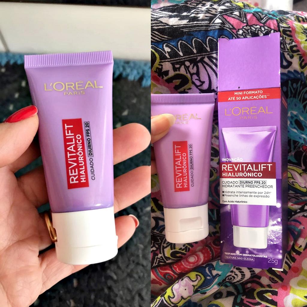 Creme Facial Anti-idade L’Oréal Paris Revitalift Hialurônico Diurno FPS 20, 25g na Amazon