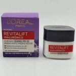 Creme Facial Anti-idade L’Oréal Paris Revitalift Hialurônico Diurno FPS 20, 49g na Amazon