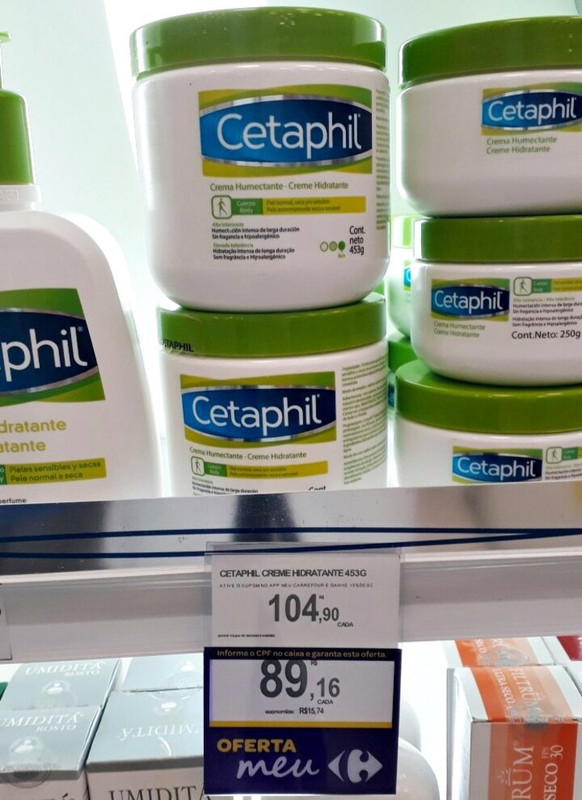 Creme Hidratante Cetaphil, 453g na Amazon