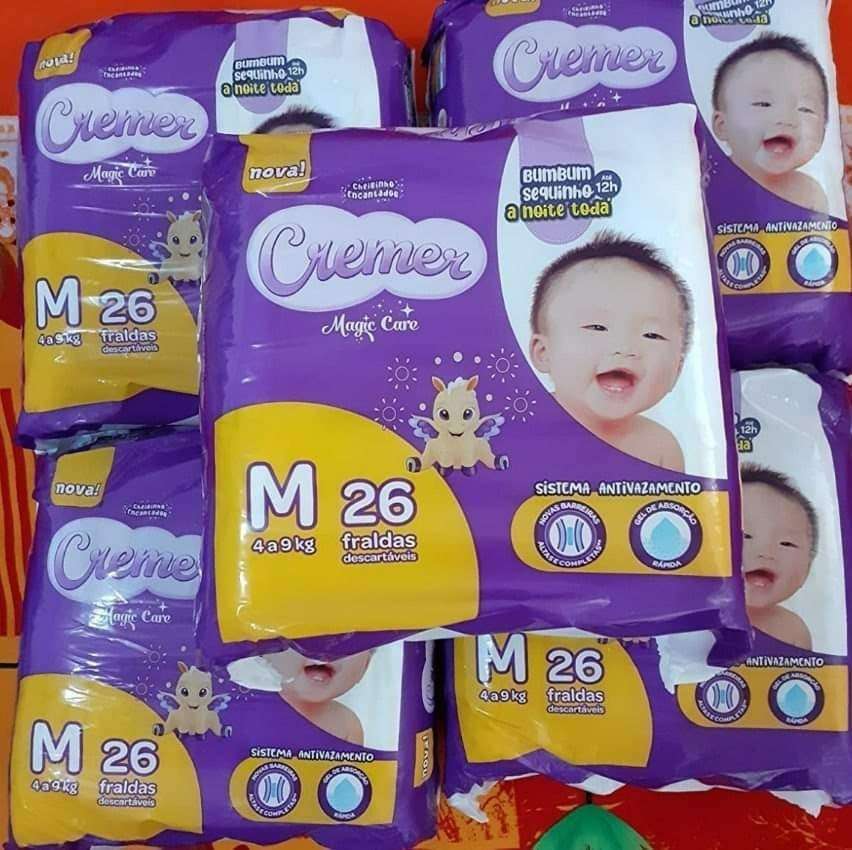 Cremer – Fralda descartável, Jumbo, M, 26 Unidades na Amazon