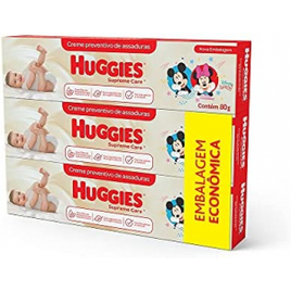 Cremes de Assaduras Huggies Supreme Care - Kit com 3 Unidades de 80g na Amazon