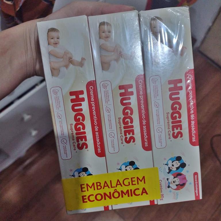 Cremes de Assaduras Huggies Supreme Care – Kit com 3 unidades de 80g na Amazon