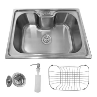 Cuba Pia Gourmet Luxo Prizi Aço Inox 201 42x60cm Kit Complet na Casas Bahia