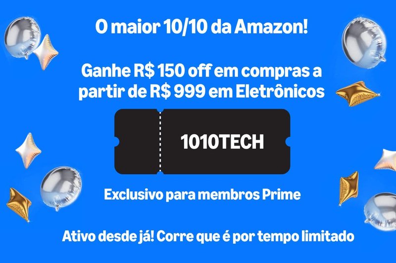 Cupom R$ 150 off em compras a partir de R$ 999 em Eletrônicos na Amazon