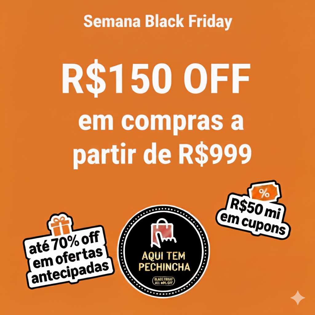 Cupom R$150 OFF em compras a partir de R$999 na Amazon na Amazon