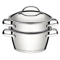 Cuscuzeira Com Fundo Triplo 2 Peças, Tramontina, 65650050, Inox na Amazon
