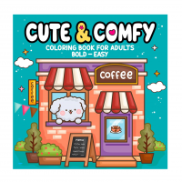 Cute & Comfy Coloring Book For Adults - Bold Easy - Livro De Colorir Adulto Capa Comum – 2 Janeiro 2025 na Amazon