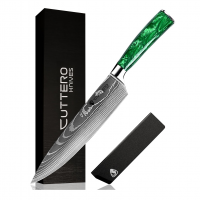 Cutelo Sky 8 Polegadas Verde - Faca Do Chef Profissional Em Aço Inoxidável: Estilo, Resistência E Eficiência Na Cozinha na Amazon