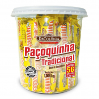 Dacolonia - Paçoca Rolha Tradicional, Balde 56 Unidades na Amazon