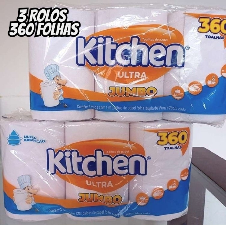 DEKEAN Papel Toalha Kitchen Ultra Jumbo 360 Folhas na Amazon