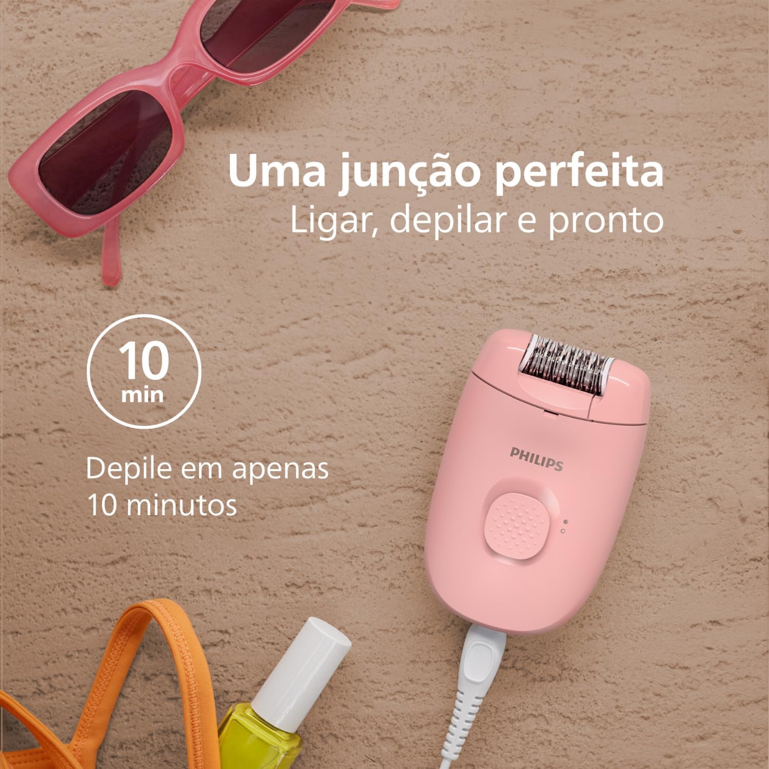 Depilador Philips Satinelle com 1 Acessório BRE229/00 Rosa Bivolt na Amazon