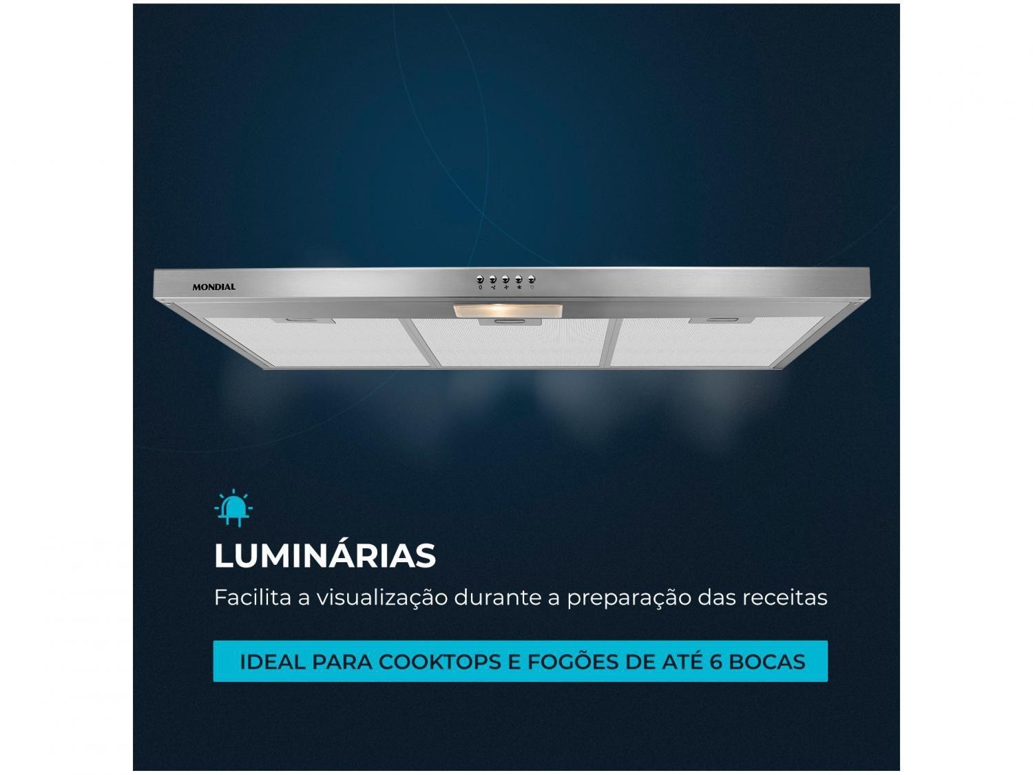 Depurador de Ar Mondial, Inox, 90cm, 110V, 165W – DP90-01 na Amazon