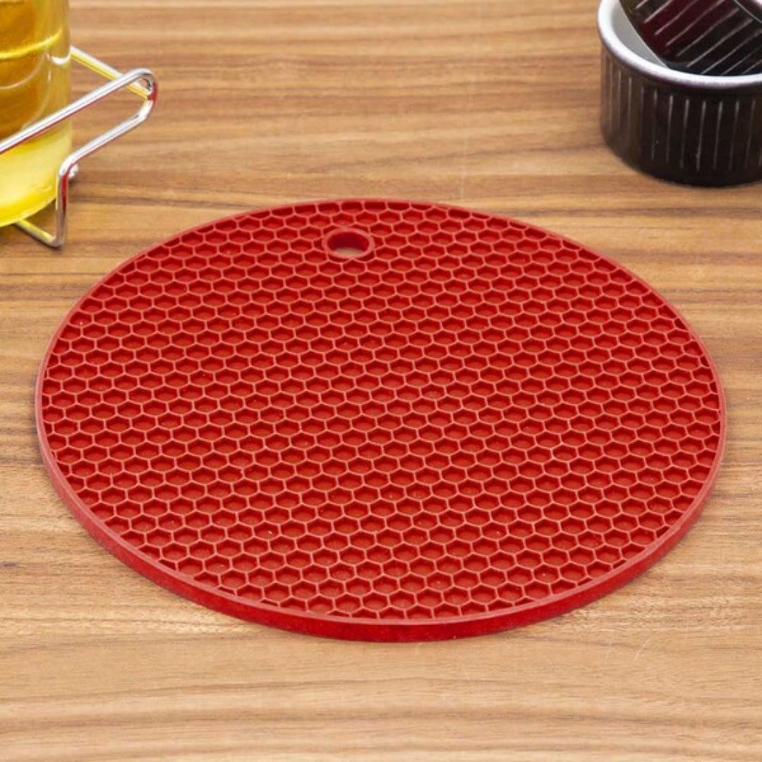 Descanso de Panela Silicone Redondo 18cm Vermelho Bordô – YPN05- Yangzi na Amazon