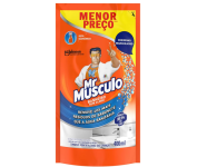 Desinfetante Limpeza Pesada Refil Banheiro Sem Cloro, Mr Músculo – Sachê 400ml na Amazon