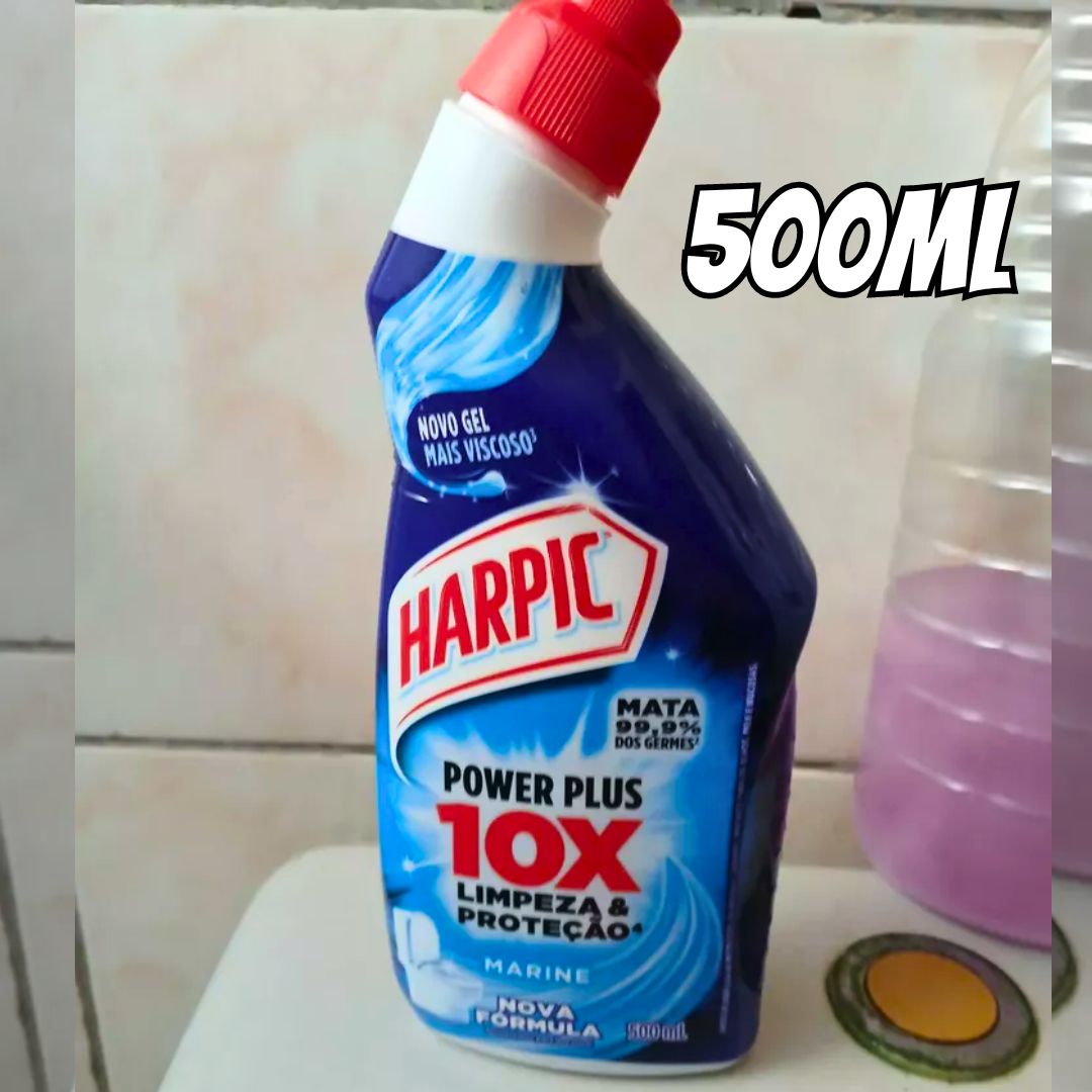Desinfetante Sanitário Líquido Harpic Power Plus Marine 500ml na Amazon