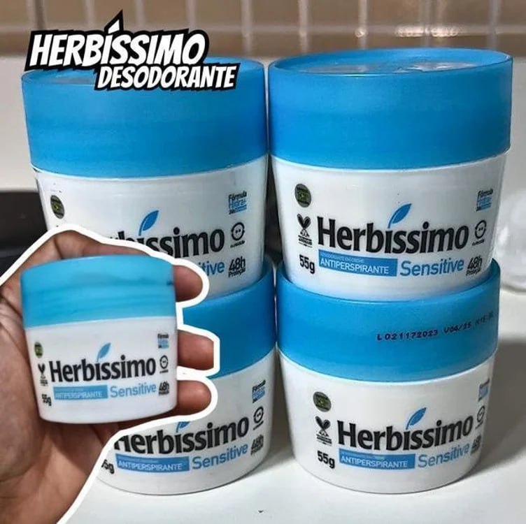 Desod. Creme Herb. Sensitive 55 Gr, Herbissimo na Amazon