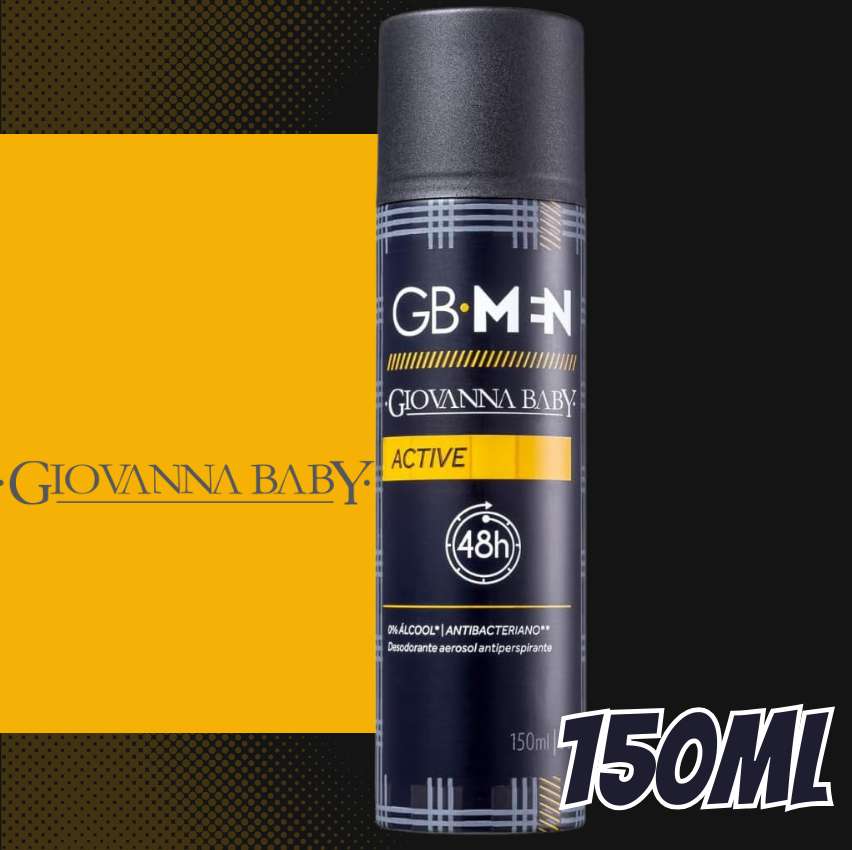 Desodorante Aerossol 150Ml Men Active, Giovanna Baby na Amazon