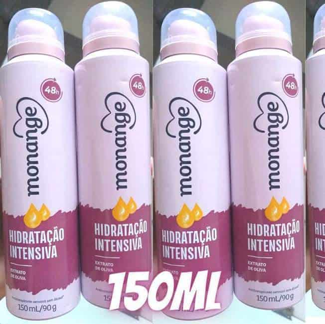 Desodorante Aerossol Monange Hidratação Intensiva Monange 150ml (90G) na Amazon