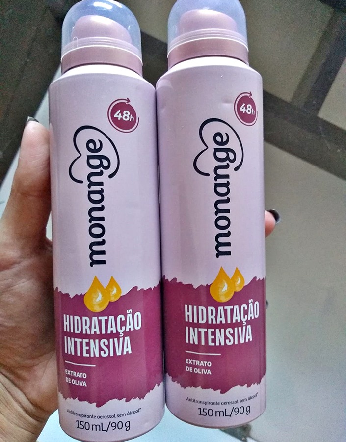 Desodorante Aerossol Monange Hidratação Intensiva Monange 150ml (90G) na Amazon