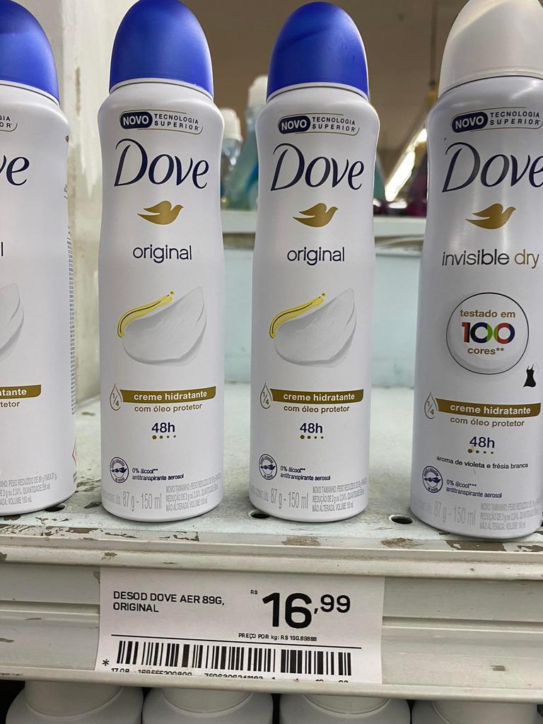 Desodorante Antitranspirante Aerosol Dove 150ml na Amazon