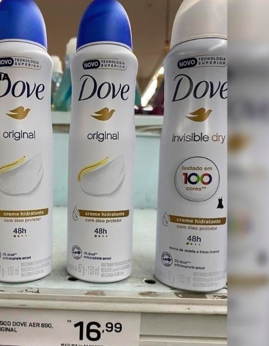 Desodorante Antitranspirante Aerosol Dove Original 150ml (A embalagem pode variar) na Amazon