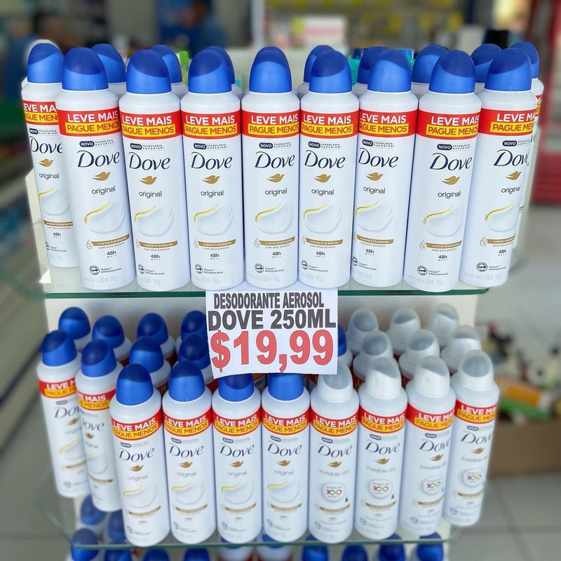 Desodorante Antitranspirante Aerosol Dove Original 250 ml na Amazon