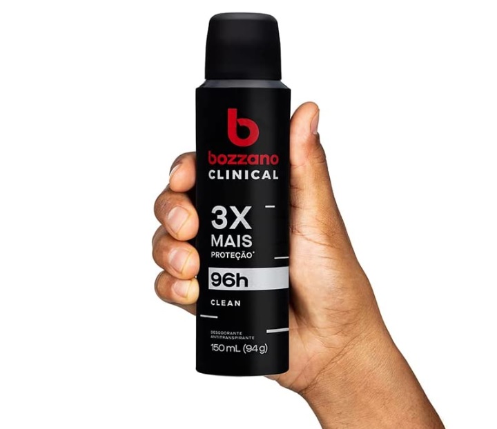 Desodorante Clinical Clean Antitranspirante Aerossol Bozzano Masculino 150ml na Amazon