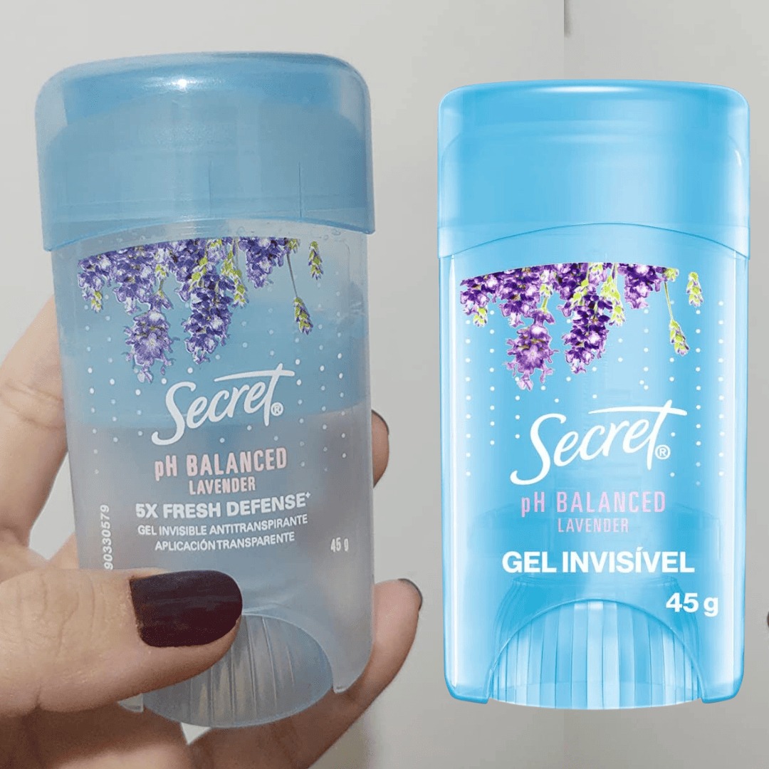 Desodorante em Gel Antitranspirante Secret Aroma de Lavanda com pH Balanceado 45g na Amazon