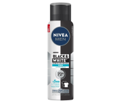 Desodorante NIVEA MEN Antitranspirante Aerossol Invisible Black & White Fresh 150ml na Amazon