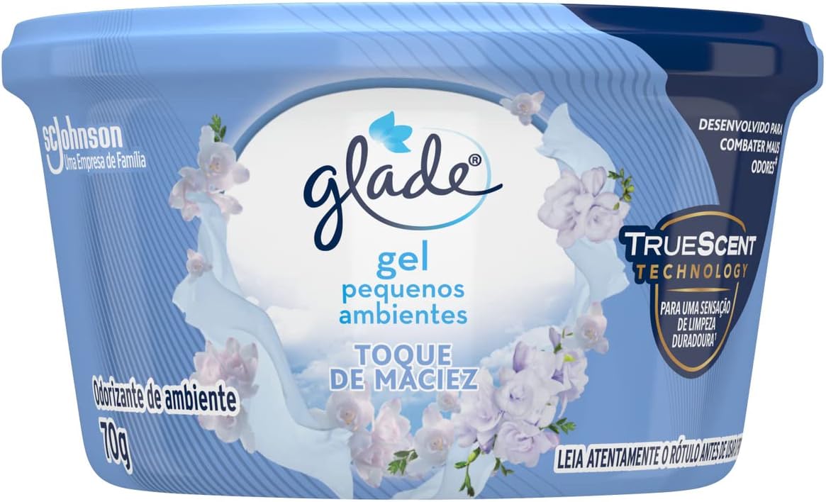 Desodorizador Glade Gel Pequenos Ambientes Toque de Maciez 70g na Amazon