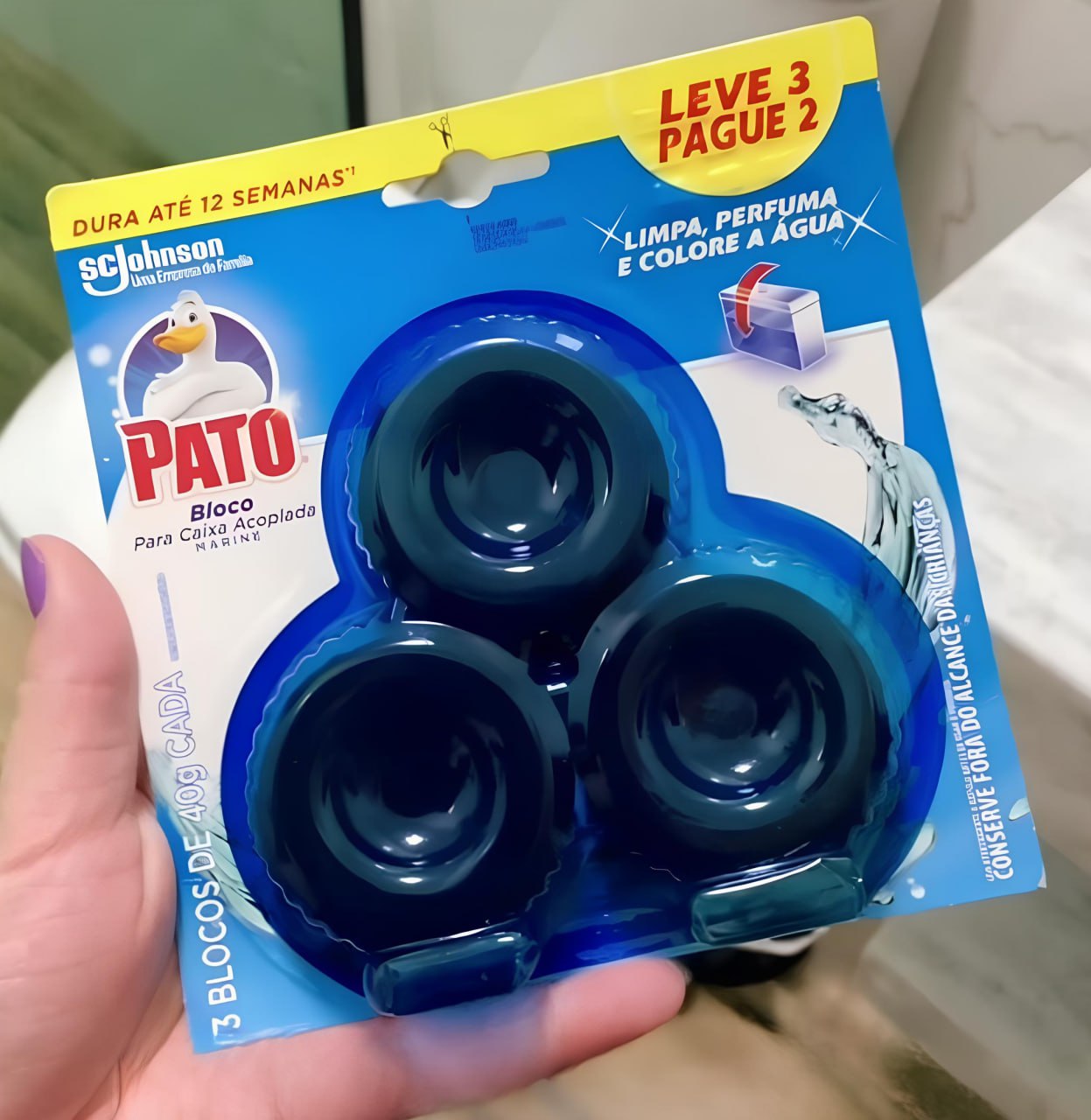 Desodorizador Sanitário Pato Caixa Acoplada Marine 40g Leve 3 Pague 2 na Amazon