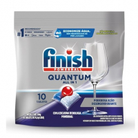 Detergente Para Lava Louças Em Tabletes Finish Quantum All In 1 Com 10 Unidades na Amazon