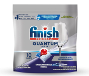 Detergente para Lava Louças em tabletes Finish Quantum All in 1 com 10 unidades na Amazon