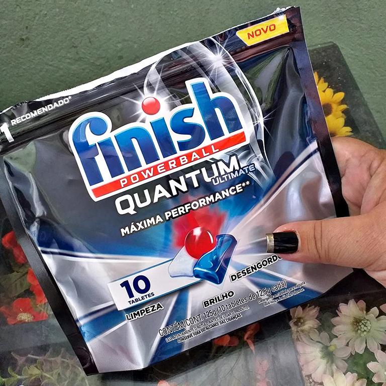 Detergente para Lava Louças em tabletes Finish Quantum Ultimate com 10 unidades na Amazon