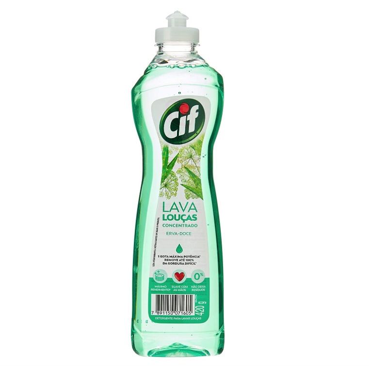 Detergente para Lava-Louças Líquido Concentrado Erva-Doce Cif Squeeze 420ml, Cif na Amazon