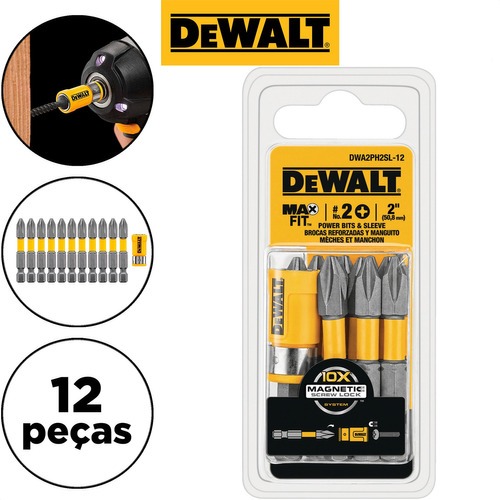 DEWALT Jogo 11 Pontas e Limitador DWA2PH2SL-12 na Amazon