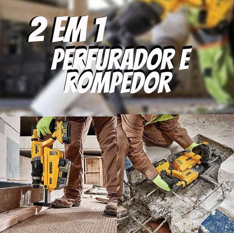 DEWALT Martelo Perfurador e Rompedor SDS Plus de 1 1/8 Pol. (28mm) a Bateria 20V MAX* XR sem Fio Apenas Ferramenta DCH263B na Amazon