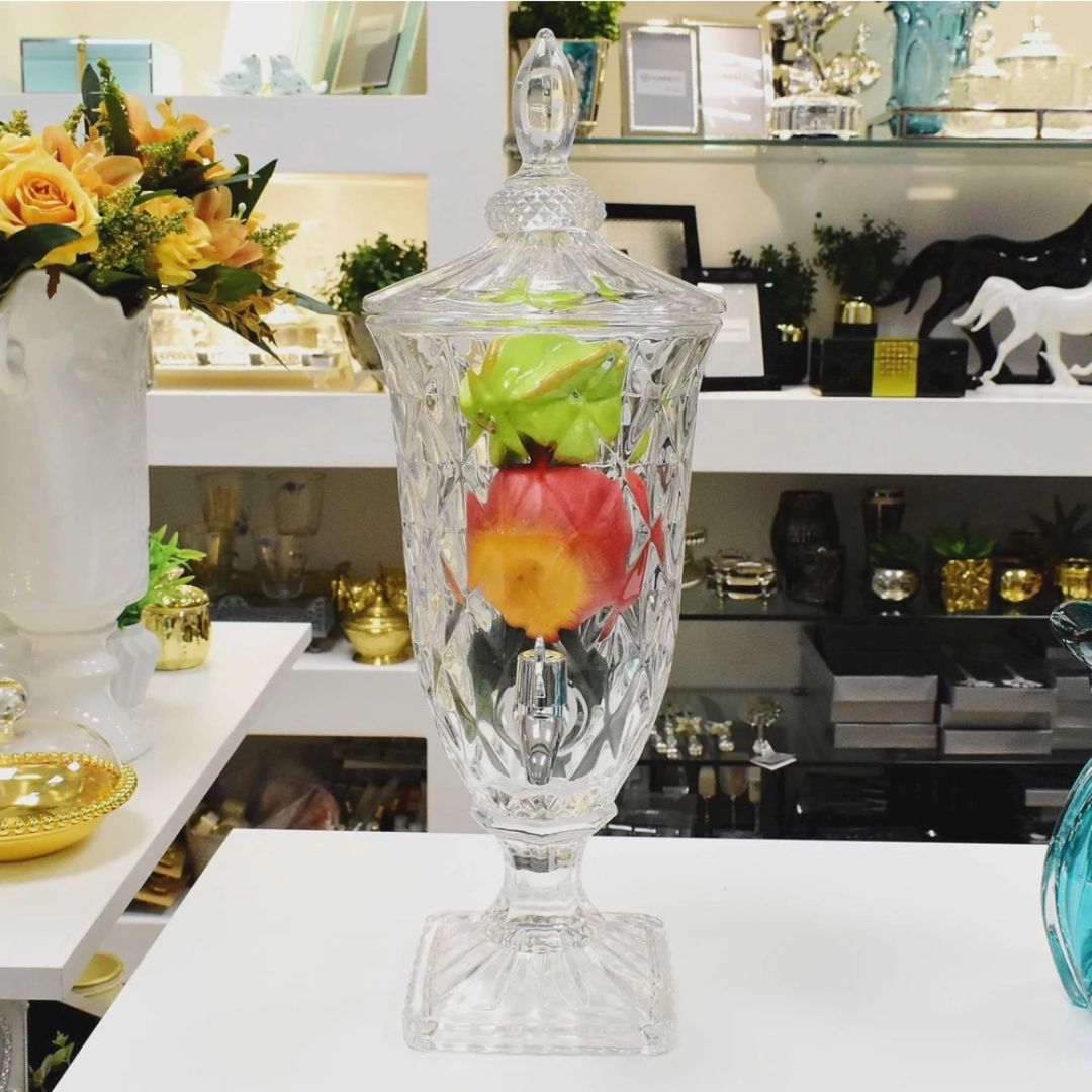 Dispenser de Cristal Diamond Lyor Transparente 2L na Amazon