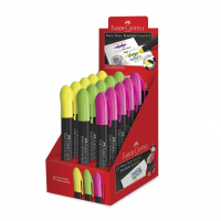 Display Caneta Marca Texto Em Gel, Faber-Castell, Supersoft, DI/1557, Amarelo/Verde/Rosa, 15 Unidades na Amazon