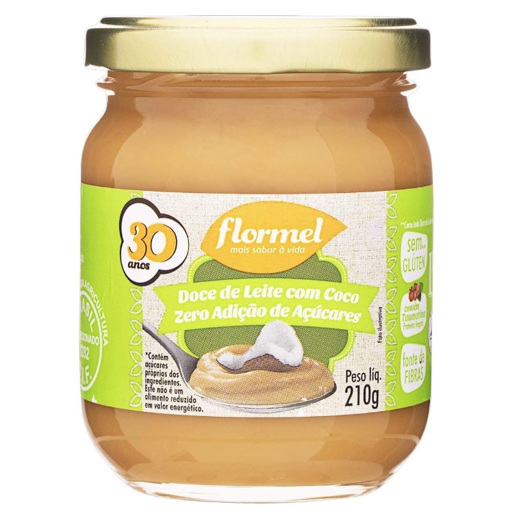 Doce de Leite com Coco Zero Flormel 210G na Amazon