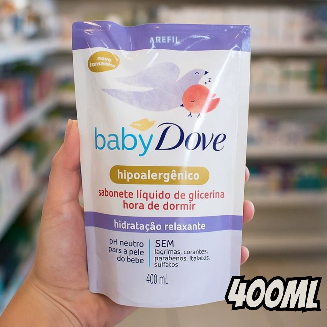 Dove Baby Sabonete Líquido de Glicerina Hidratação Relaxante Hora de Dormir 400ml Refil na Amazon