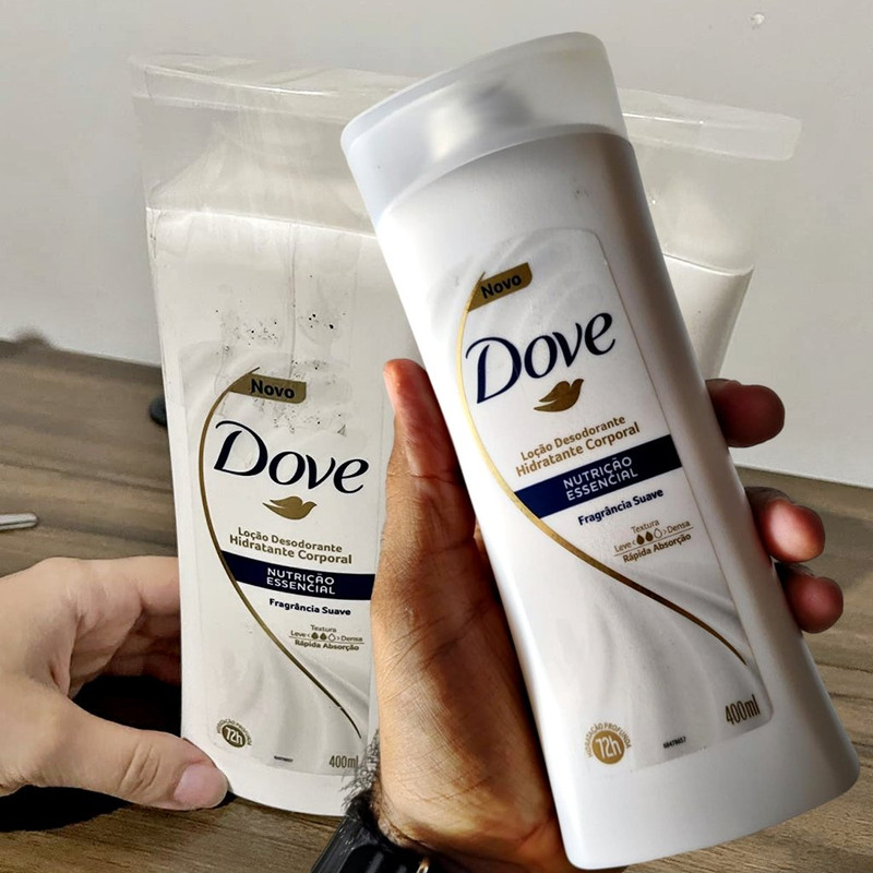 Dove Loção Desodorante Hidratante Corporal Nutrição Essencial 400Ml na Amazon