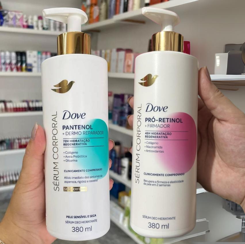 Dove Sérum Hidratante sem Perfume Pantenol + Dermo Reparador 380ml na Amazon