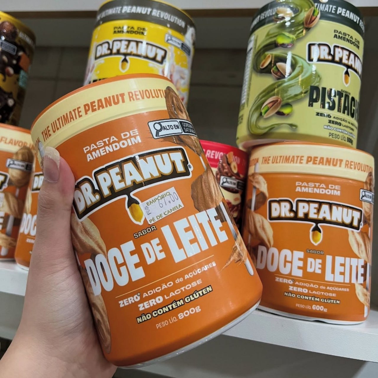 DR. PEANUT PASTA DE AMENDOIM DOCE DE LEITE 800G COM WHEY PROTEIN na Amazon