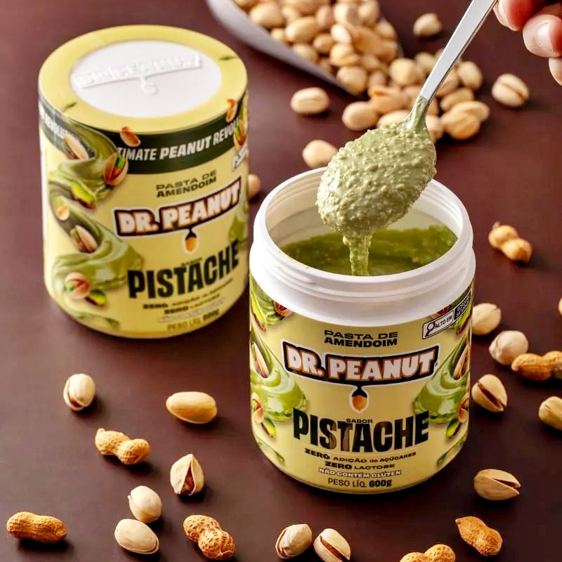 DR. PEANUT PASTA DE AMENDOIM PISTACHE 600G COM WHEY PROTEIN na Amazon