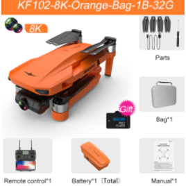 Drone Dobrável 8K HD Bolsa Laranja 32g KF102 Cardan Estabilizador de Imagem - Graycewody na Aliexpress